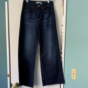 Women's Dark Blue wide leg Jeans